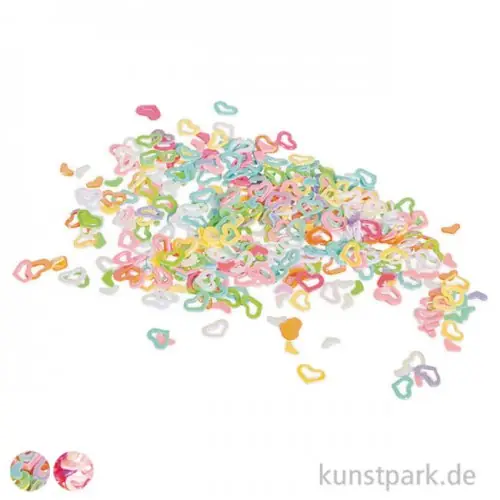 Pailletten-Streuteile - Herzchen, 4 mm, 15 g Bestpreis