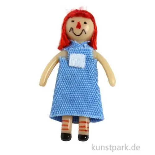 Miniatur Baby Puppe, Blau, 3,4 x 1,9 cm Top-Preis