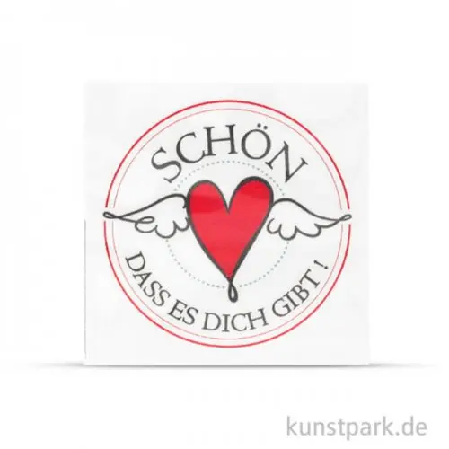 Beliebt Wachsmotiv - Schön dass es Dich gibt, 4,5 cm, 1 Stück