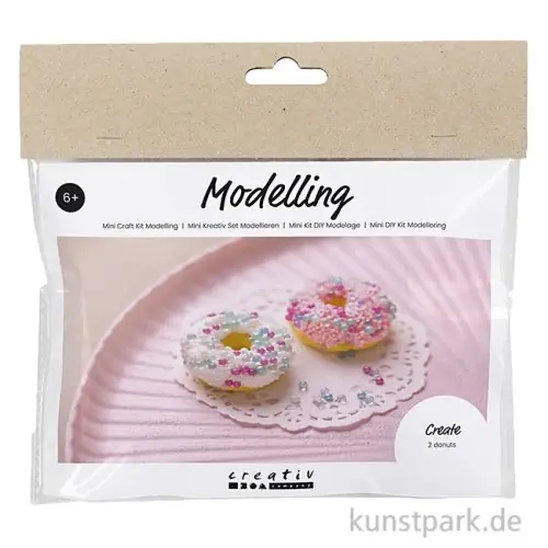 Direktkauf Mini Bastelset - Donuts Modellieren mit Silk Clay