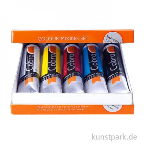 Talens COBRA wassermischbare Ölfarbe Farbmischset 5x20 ml Echt