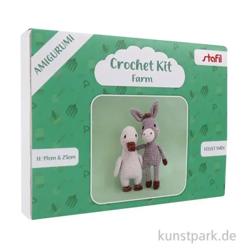 Amigurumi Bastelset - Velvie Farm, Esel + Gans Echt