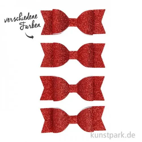 Exklusiv Vivi Gade Schleifen aus Glitzer-Papier, 4 Stück