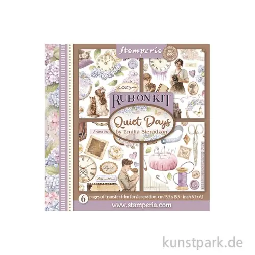 Stamperia Rub On Transferfolien - Quiet Days, 6 Blatt Schneller Versand