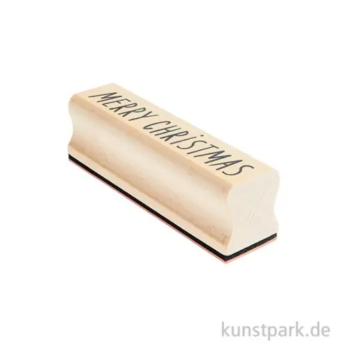 Premium Stempel aus Holz - Merry Christmas, 85 x 25 mm
