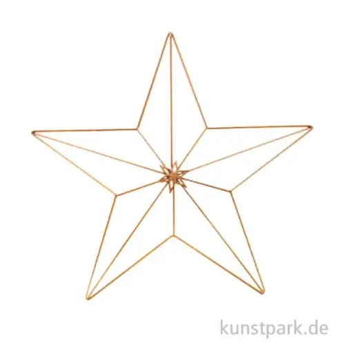 Aktuell Metallstern mit 5 Zacken, Matt Champagne, 20 x 19 cm