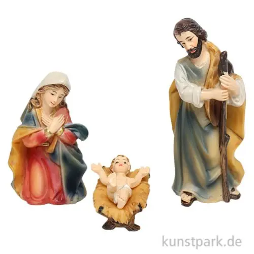 Krippenfiguren - Heilige Famlie, 9 cm Kostenloser Rückversand