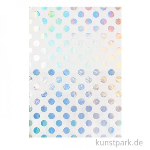 Decoupage Papier - Toile de Jouy Punkte Irisierend, 3 Stück Knallerangebot