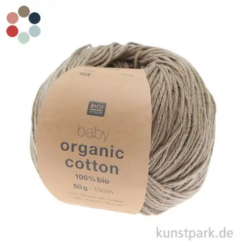 Rico Wolle - Baby Organic Cotton, 100% Baumwolle, 50g, 150m Must-Have