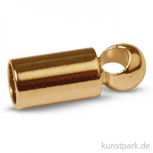 Endkappe mit Öse - Gold Heißes Angebot
