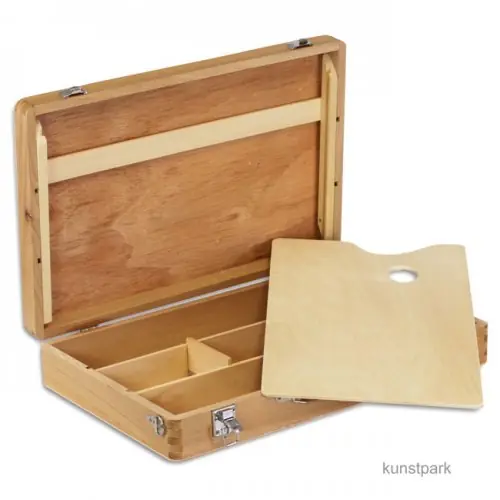 Geld-Zurück-Garantie Holzmalkoffer mit Metallschließen, mittel