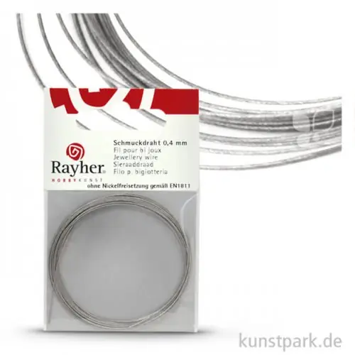 Schmuckdraht Matt - 0,4 mm - 2 Meter Online Kaufen