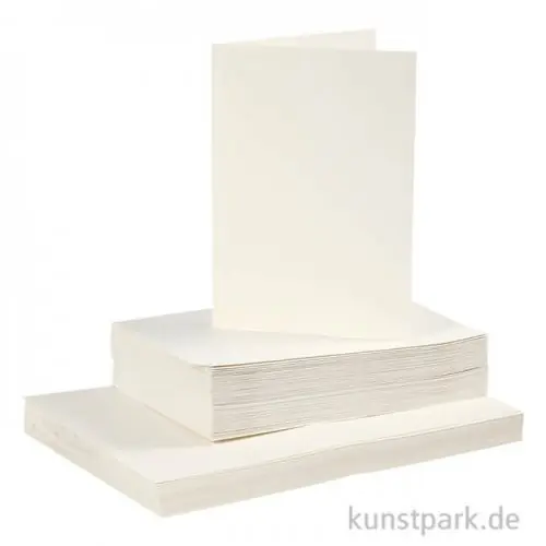 Karten und Kuverts - Creme, 10,5x15 cm, 50 Sets Günstig