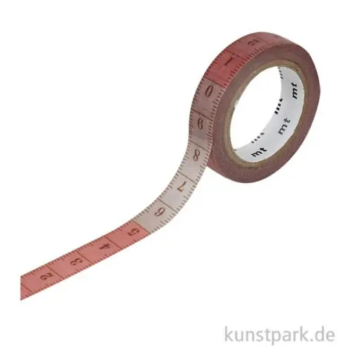 MT Masking Tape Sewing Measure, 10 mm, 7 m Rolle Zertifiziert