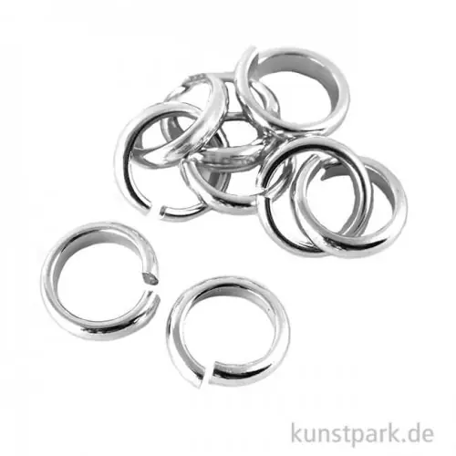 Biege-Ringe 2 mm, Durchmesser 10 mm, 10 Stück, Platin Gratis Versand