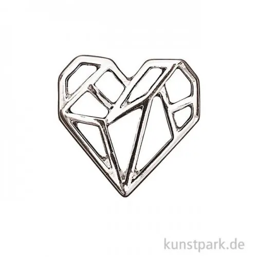 Anhänger Origami - Herz, Silber Heute Kaufen