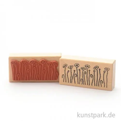 Original Stempel - Mohnblumen - 5x10 cm