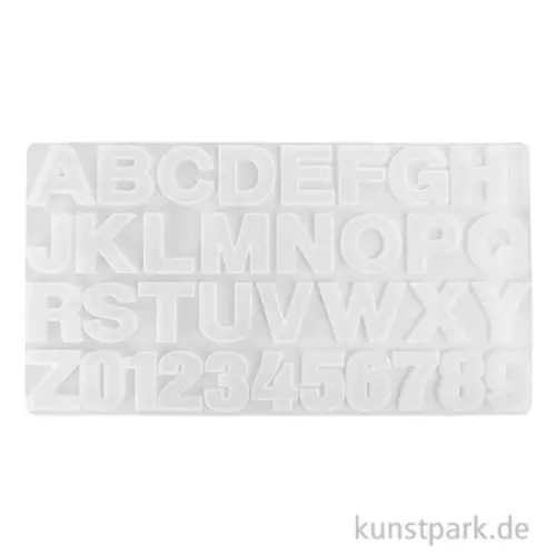 Sonderaktion Silikonform Buchstaben + Zahlen, 4 cm