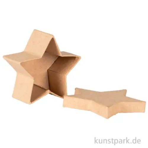 Mini Pappschachtel Stern, 7 x 7 x 3 cm Gratis Versand