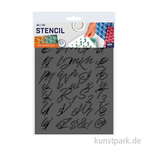 Schablonen - Alphabet Set, Groß + Kleinbuchstaben, Ornamental, A4 Sonderaktion