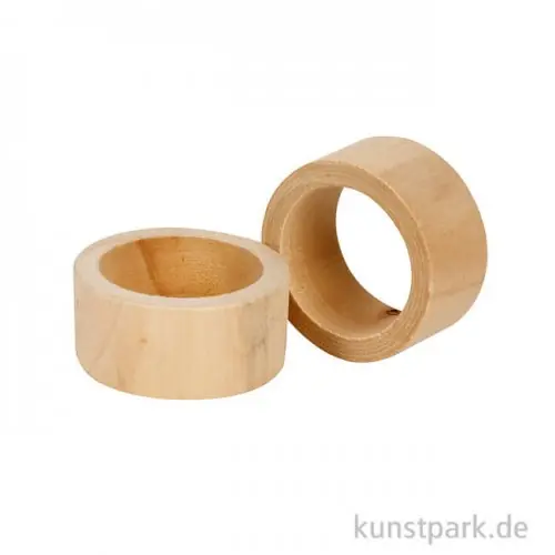 Hochwertig Serviettenringe aus Kiefernholz, Durchmesser 35 mm, 6 Stück