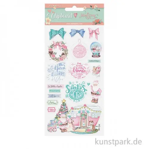 Stamperia Chipboard - Christmas Rose, 15 x 30 cm Günstig