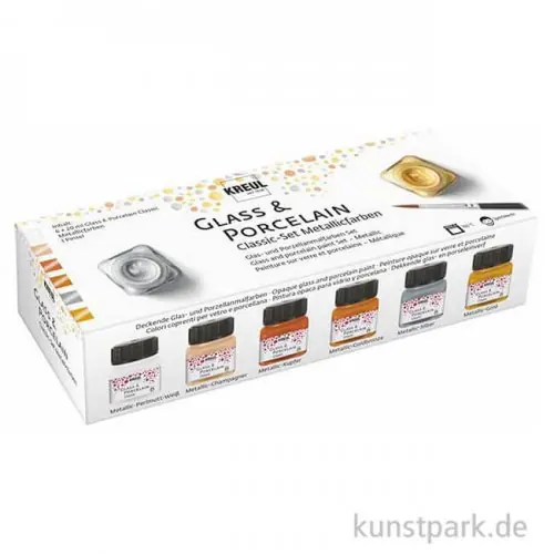 KREUL Glass & Porcelain Classic - Metallicfarben Set, 6 x 20 ml Bestpreis