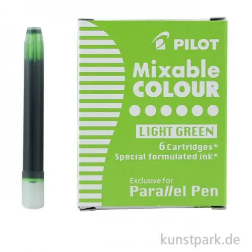 Pilot Pen Patronen 6 Stück, Farbe Hellgrün Kostenloser Versand