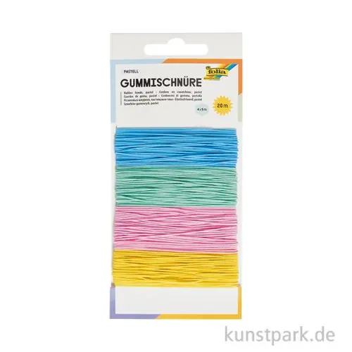 Gummischnüre in Pastellfarben, je 5 Meter, 4er Set Jetzt Kaufen