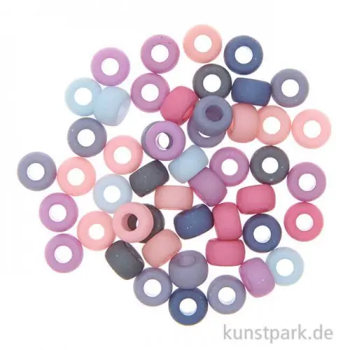Pony Bead Set, Matt Earthy, 400 Stück Zertifiziert