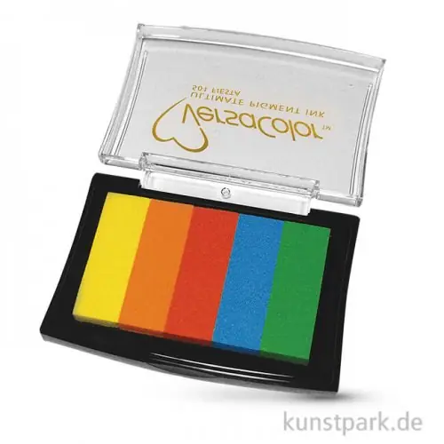 Stempelkissen Versacolor - Regenbogen, 5 Farben sortiert Echt