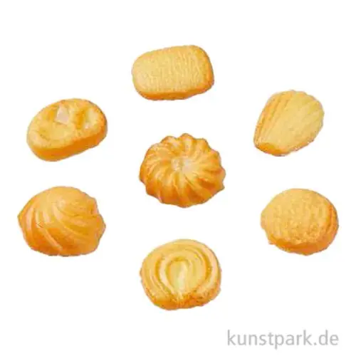 Miniatur Kekse, ca. 1 cm, 7 Stück Günstig