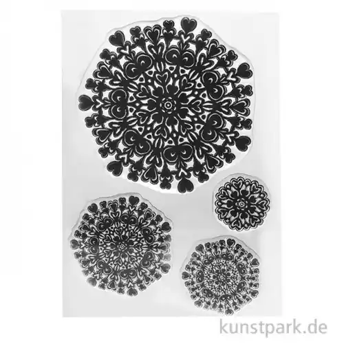Begrenztes Angebot CraftEmotions Clear Stamps - Mandala Herz, DIN A6