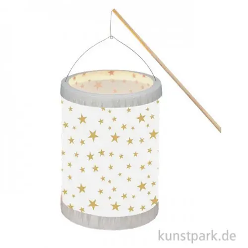 Laternen Bastelset - Sternchen Gold Weiß, Höhe 20 cm Top-Seller