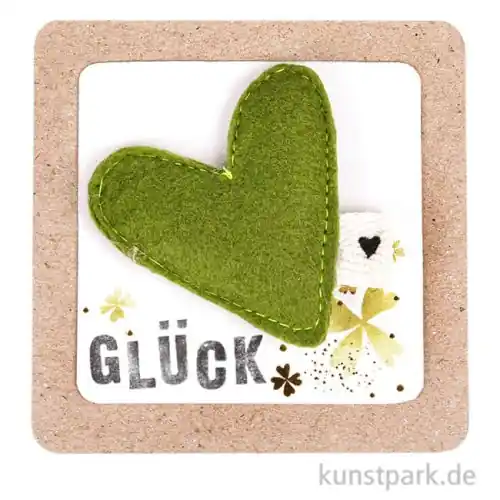 Good old friends - Filzherzmagnet, Glück Zertifiziert