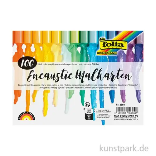 Encaustic Malkarten, DIN A6, 100 Stück Ausverkauf