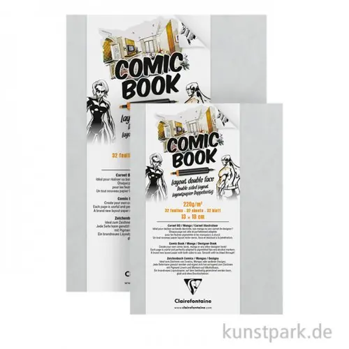 Clairefontaine Comic Book, doppelseitiges Layoutpapier, 220g, 32 Blatt Heute Kaufen