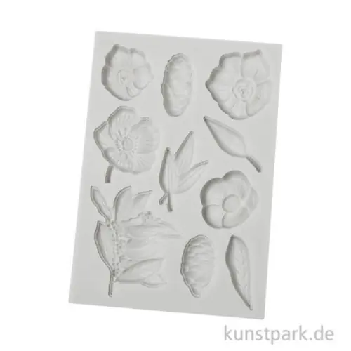 Stamperia Silikon Gießform - Flowers, Pinecones, A6 Top-Qualität