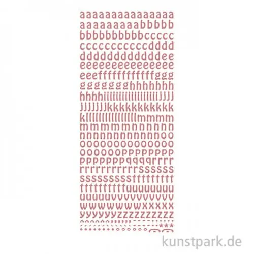 Highlight Kreativ Sticker - Buchstaben klein, Kupfer, 10 x 23 cm