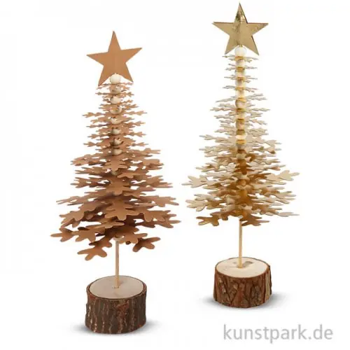 Tannenbaum-Set aus Lederpapier Großhandel