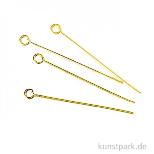 Kettelstift - Gold, 0,6 mm x 35 mm, 15 Stück Expressversand