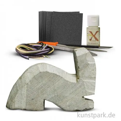 Speckstein Set - Hase mit Zubehör Original