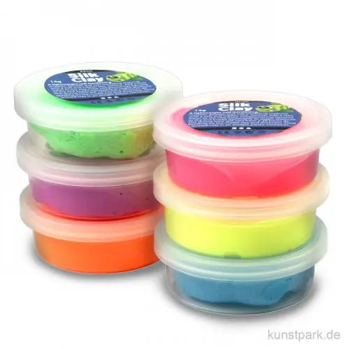 Silk Clay - Neon Sortiment, 6x14 g Limited Edition