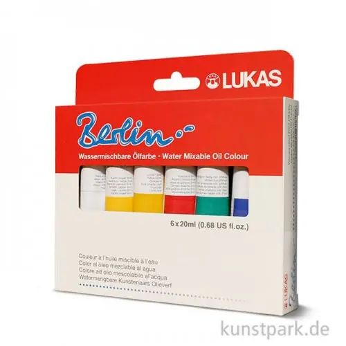 Lukas BERLIN Starter Set mit 6x20 ml Wasser-Ölfarbe Billig