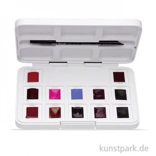 Direktkauf Talens VAN GOGH Aquarell Pocket Box Pinks + Violets mit 12 halben Näpfen