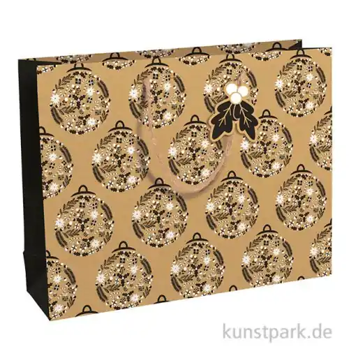 Geschenktasche Weihnachten Black Holly, 37,3 x 11,8 x 27,5 cm Direkt Vom Hersteller