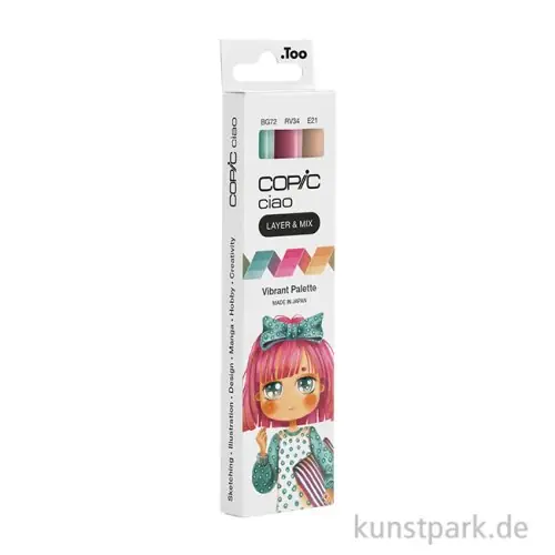 Expressversand COPIC ciao Set - 3er Vibrant Palette