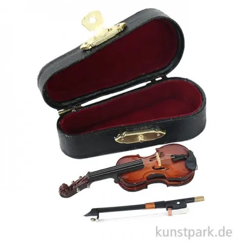 Mengenrabatt Miniatur Geige mit Koffer, 7 cm