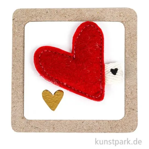 Ausverkauf Good old friends - Filzherzmagnet, Herz