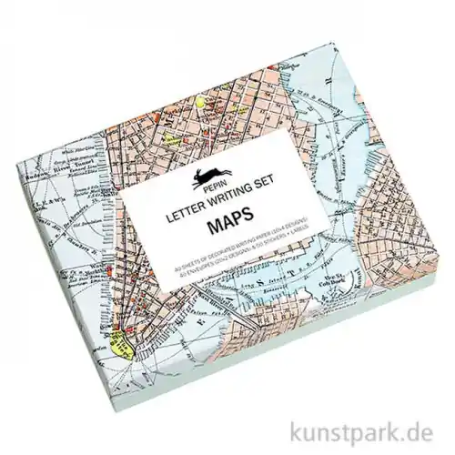 Heute Kaufen PEPIN Briefpapier Set - Maps